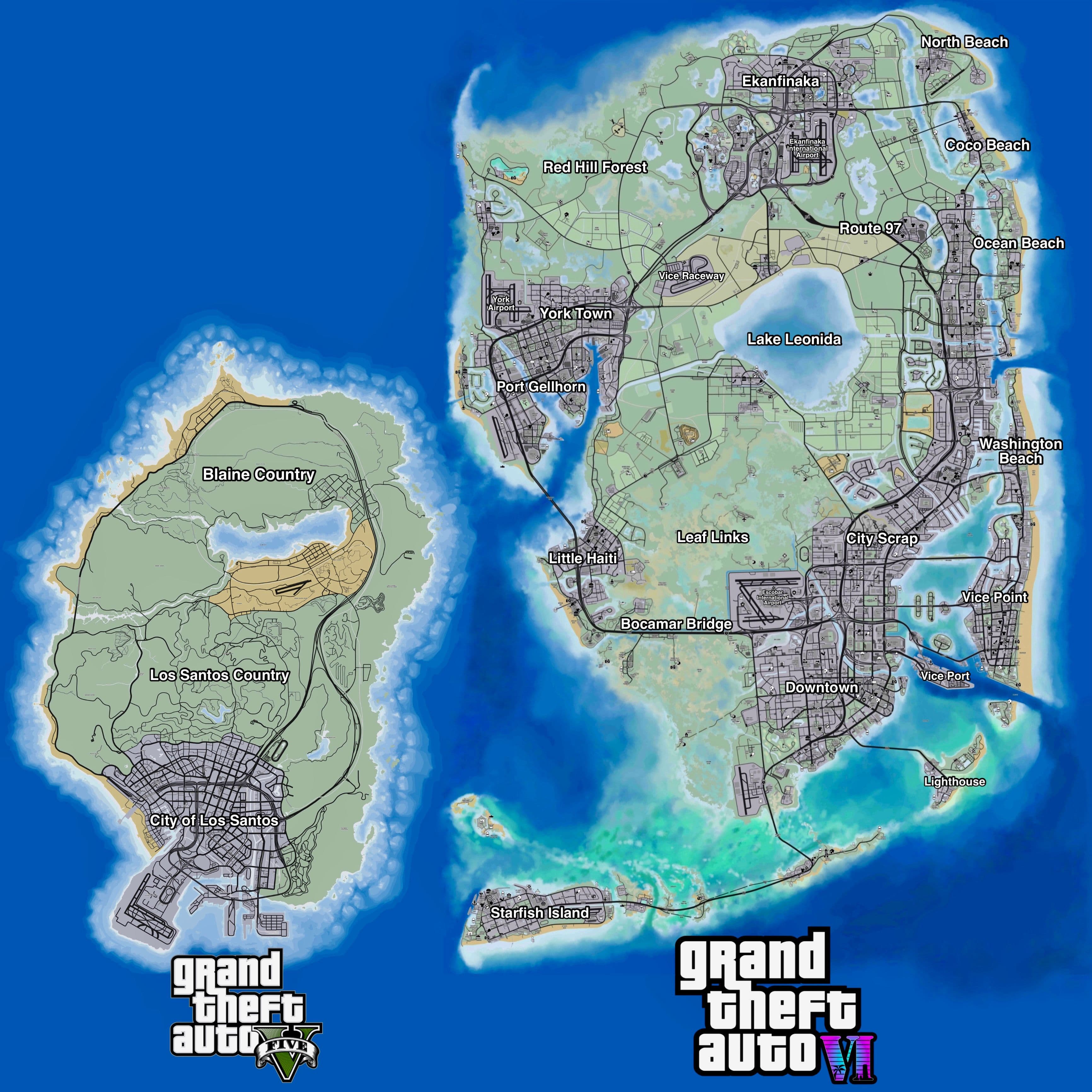 Grand Theft Auto 6 Map